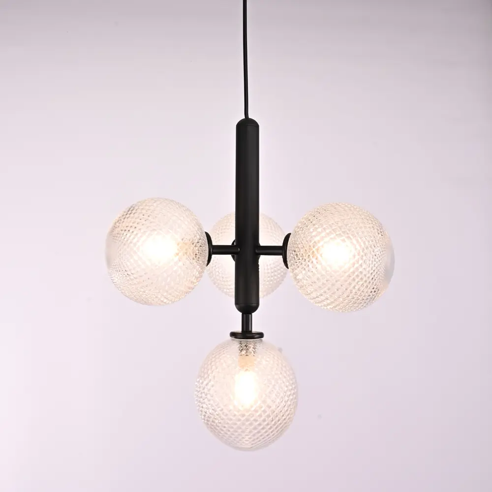 Фото 9 Светильник подвесной Imperiumloft Raffin01 Impr_177908-26 4 лампы 8 м² цвет прозрачный/черный Фото 9 Светильник подвесной Imperiumloft Raffin01 Impr_177908-26 4 лампы 8 м² цвет прозрачный/черный