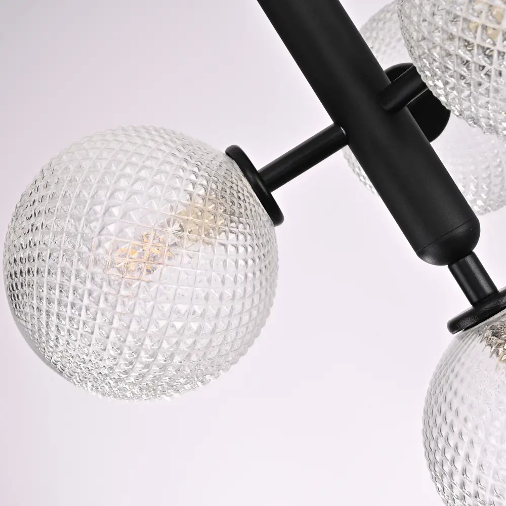 Фото 3 Светильник подвесной Imperiumloft Raffin01 Impr_177908-26 4 лампы 8 м² цвет прозрачный/черный Фото 3 Светильник подвесной Imperiumloft Raffin01 Impr_177908-26 4 лампы 8 м² цвет прозрачный/черный