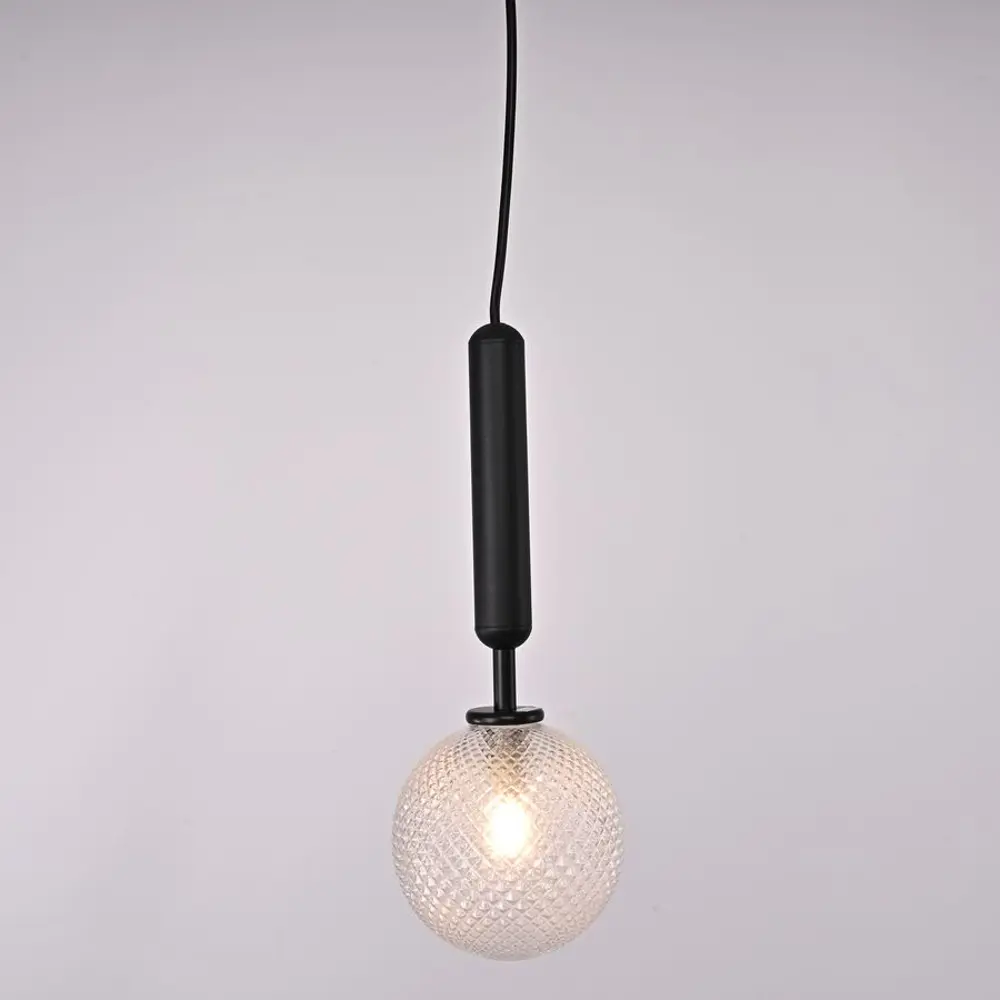 Фото 2 Светильник подвесной Imperiumloft Raffin Impr_177910-26 1 лампа 2 м² цвет прозрачный/черный Фото 2 Светильник подвесной Imperiumloft Raffin Impr_177910-26 1 лампа 2 м² цвет прозрачный/черный