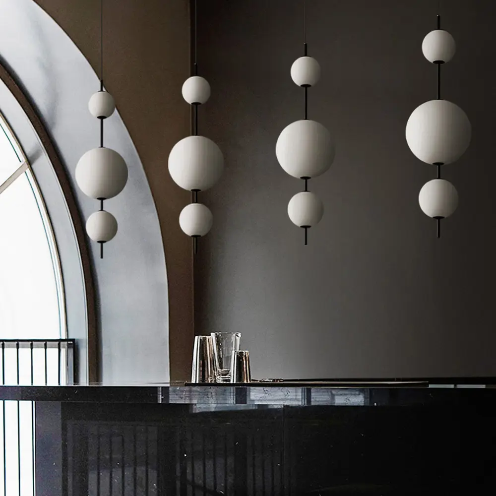 Фото 14 Светильник подвесной светодиодный Imperiumloft White beads pendant Impr_85415-22 11 м² белый свет цвет белый/черный Фото 14 Светильник подвесной светодиодный Imperiumloft White beads pendant Impr_85415-22 11 м² белый свет цвет белый/черный