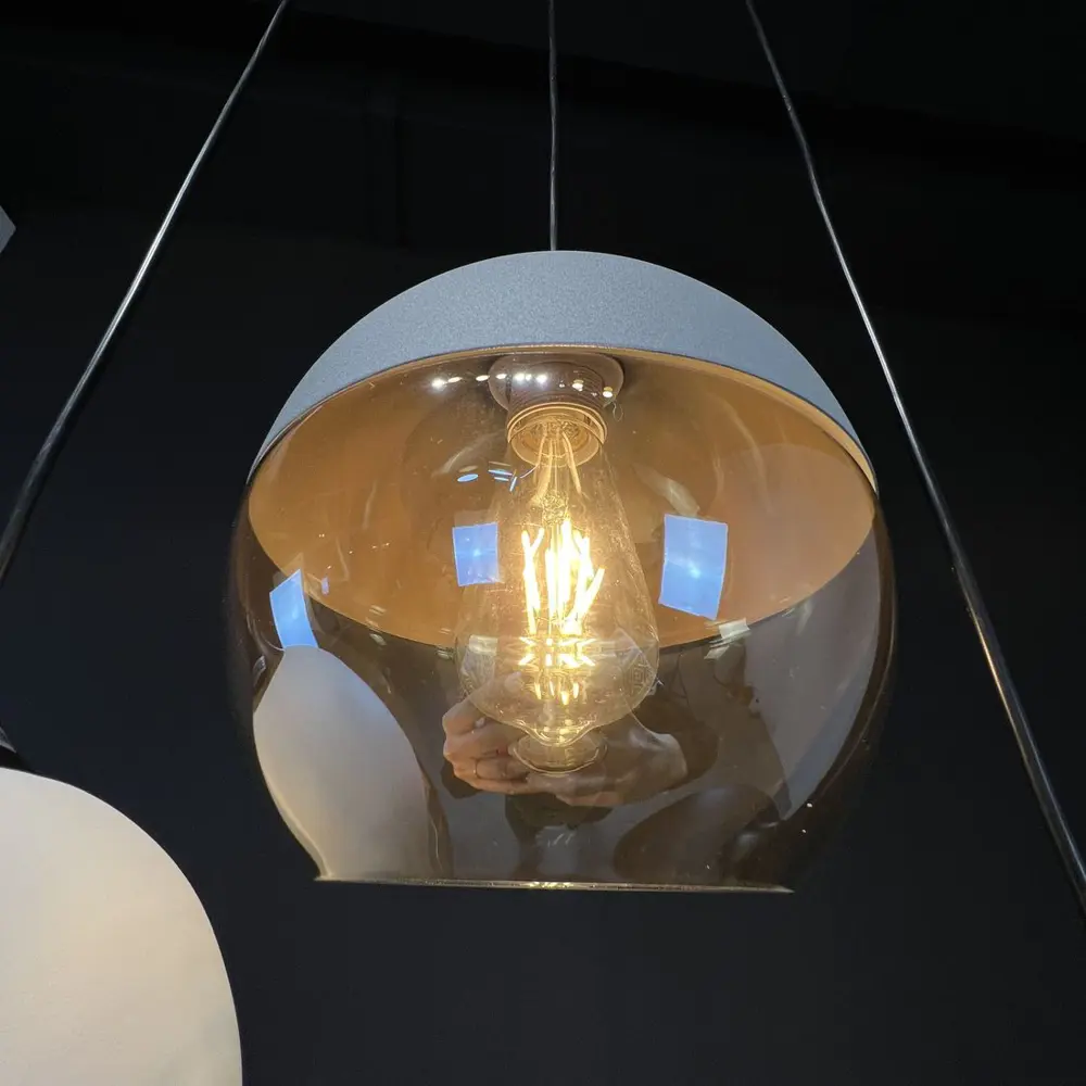 Фото 4 Светильник подвесной Imperiumloft Nord Impr_190497-26 1 лампа 4 м² цвет серый/янтарный Фото 4 Светильник подвесной Imperiumloft Nord Impr_190497-26 1 лампа 4 м² цвет серый/янтарный