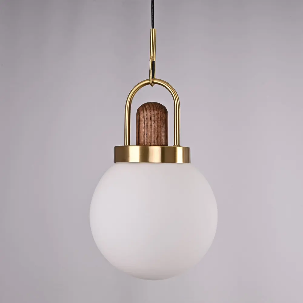 Фото 6 Светильник подвесной Imperiumloft Arc globe Impr_191841-26 1 лампа 5 м² цвет дерево/белый/латунь Фото 6 Светильник подвесной Imperiumloft Arc globe Impr_191841-26 1 лампа 5 м² цвет дерево/белый/латунь