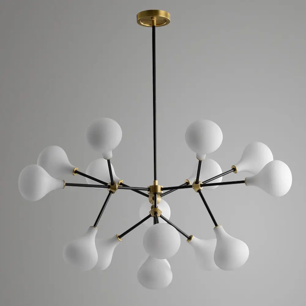 Фото 11 Люстра на штанге Imperiumloft Anker Impr_193417-23 10 ламп 20 м² цвет белый/черный/латунь