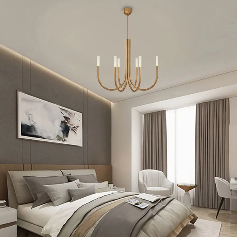 Фото 4 Люстра на штанге Imperiumloft Laura Impr_193441-23 6 ламп 12 м² цвет белый/латунь Фото 4 Люстра на штанге Imperiumloft Laura Impr_193441-23 6 ламп 12 м² цвет белый/латунь