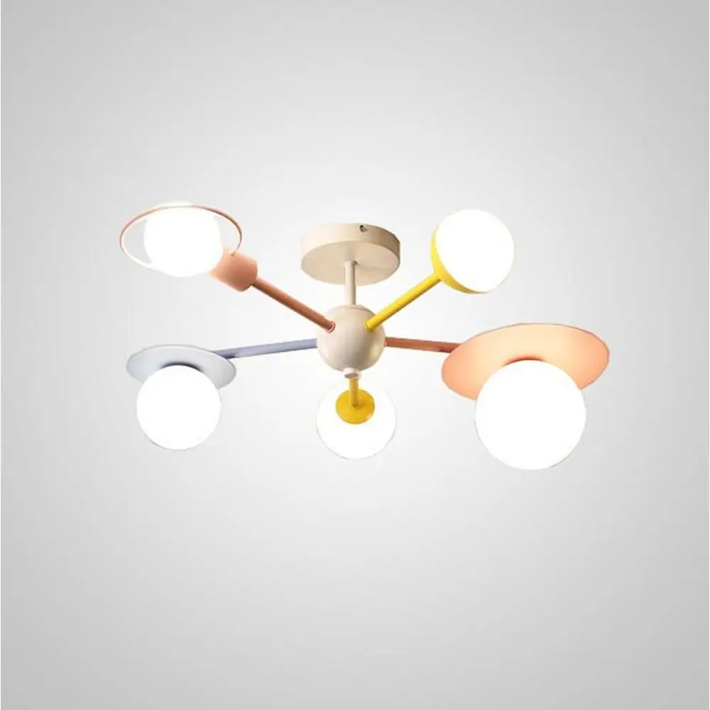 Фото 3 Люстра на штанге Imperiumloft Hendy Impr_194955-23 5 ламп 11 м² цвет белый/голубой Фото 3 Люстра на штанге Imperiumloft Hendy Impr_194955-23 5 ламп 11 м² цвет белый/голубой