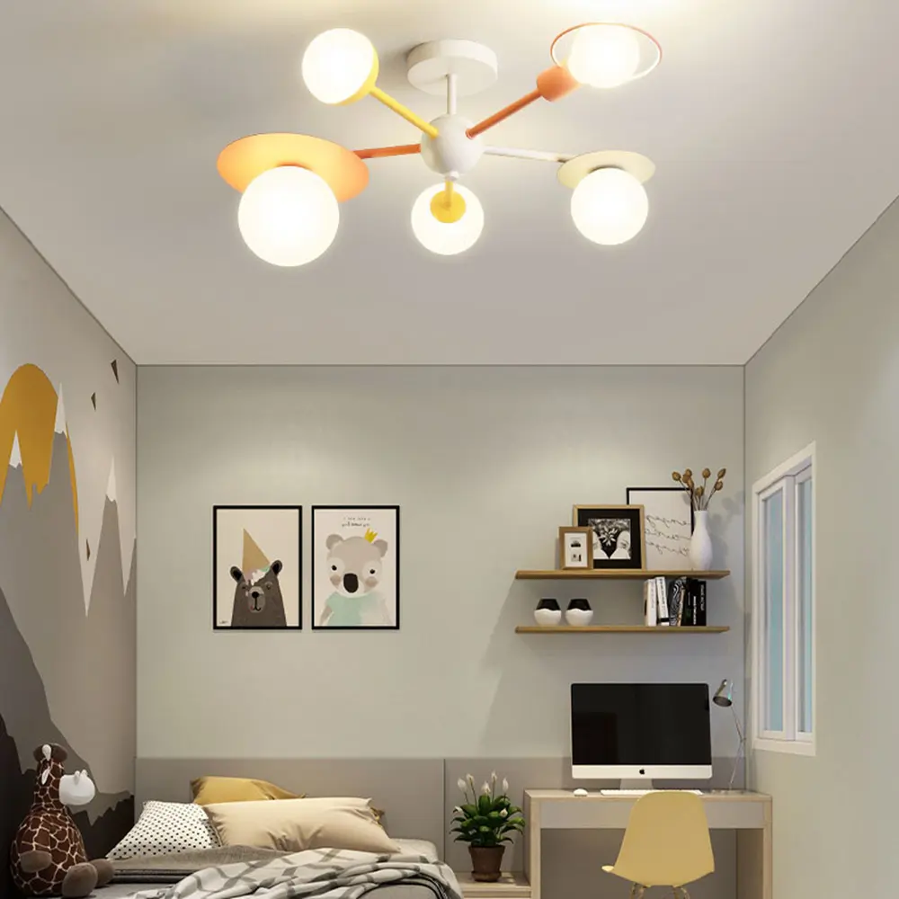 Фото 13 Люстра на штанге Imperiumloft Hendy Impr_194955-23 5 ламп 11 м² цвет белый/голубой Фото 13 Люстра на штанге Imperiumloft Hendy Impr_194955-23 5 ламп 11 м² цвет белый/голубой