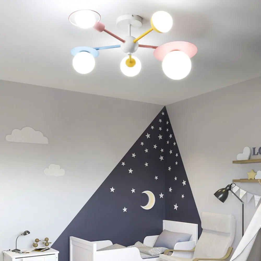 Фото 10 Люстра на штанге Imperiumloft Hendy Impr_194955-23 5 ламп 11 м² цвет белый/голубой Фото 10 Люстра на штанге Imperiumloft Hendy Impr_194955-23 5 ламп 11 м² цвет белый/голубой