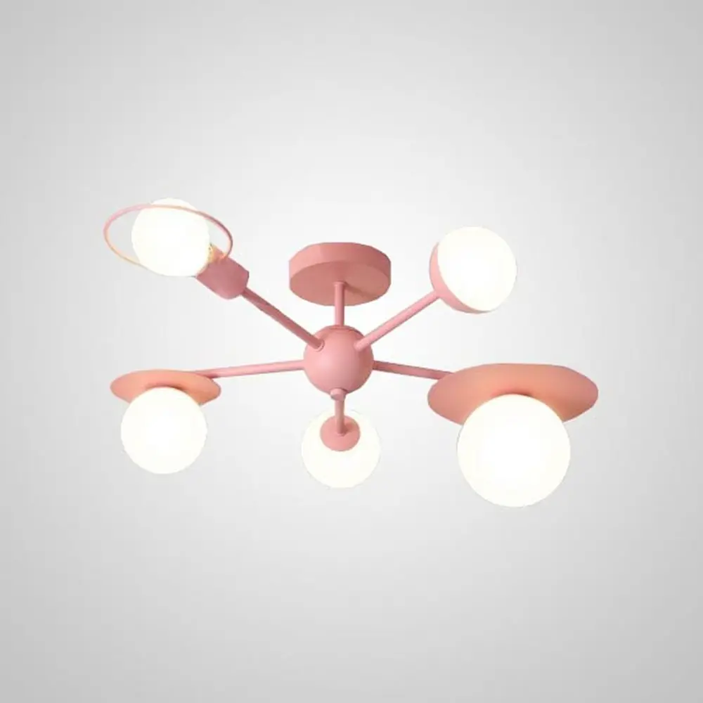 Фото 2 Люстра на штанге Imperiumloft Hendy Impr_194955-23 5 ламп 11 м² цвет белый/голубой Фото 2 Люстра на штанге Imperiumloft Hendy Impr_194955-23 5 ламп 11 м² цвет белый/голубой