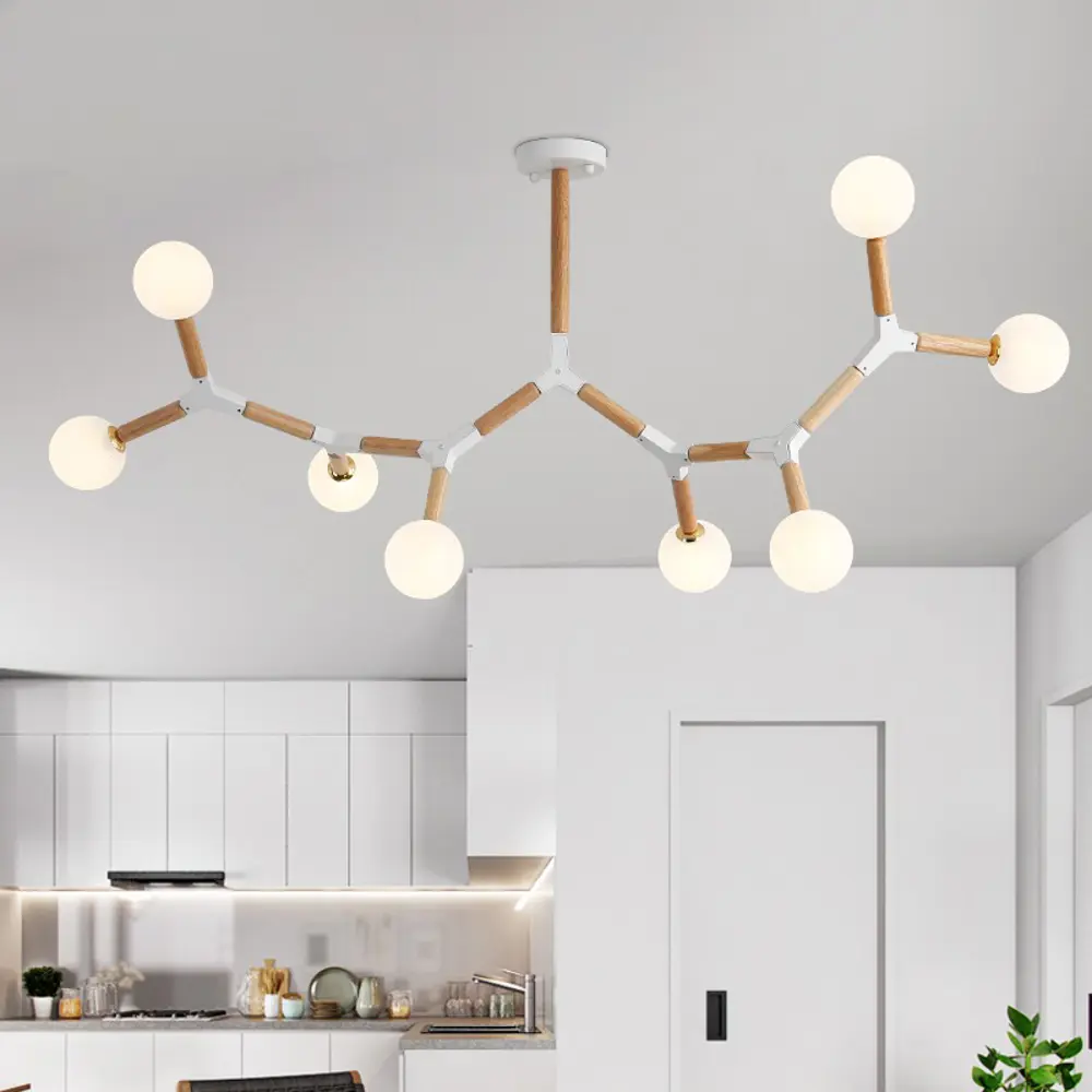 Фото 3 Люстра на штанге Imperiumloft Formula Impr_207822-26 8 ламп 16 м² цвет дерево/белый Фото 3 Люстра на штанге Imperiumloft Formula Impr_207822-26 8 ламп 16 м² цвет дерево/белый