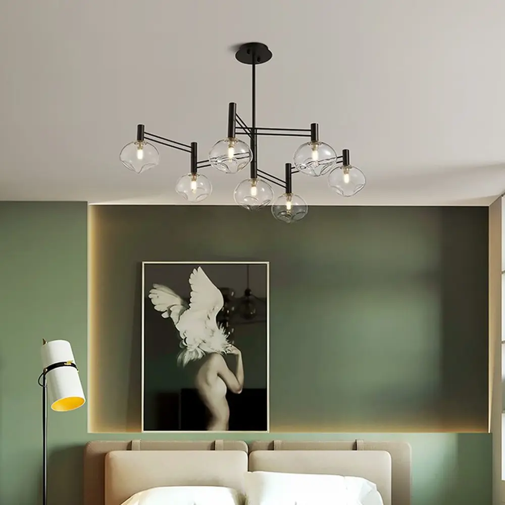 Фото 4 Люстра на штанге Imperiumloft Temper Impr_229048-26 10 ламп 20 м² цвет прозрачный/черный Фото 4 Люстра на штанге Imperiumloft Temper Impr_229048-26 10 ламп 20 м² цвет прозрачный/черный