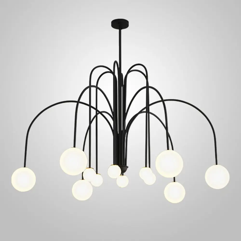 Фото Люстра на штанге Imperiumloft Day Impr_233074-26 12 ламп 24 м² цвет белый, черный