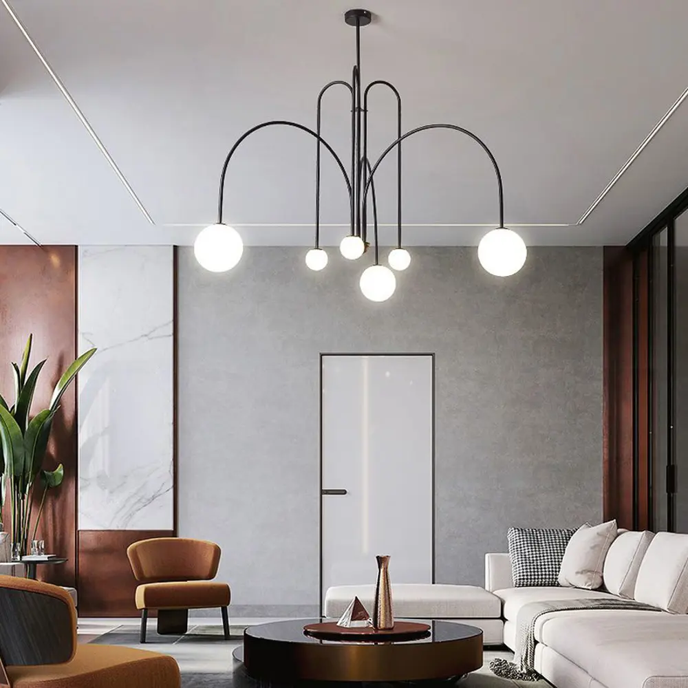 Фото 3 Люстра на штанге Imperiumloft Day Impr_233074-26 12 ламп 24 м² цвет белый, черный