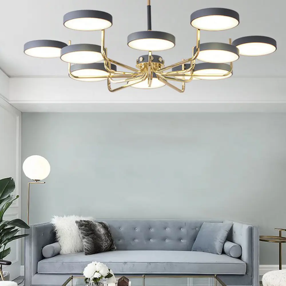 Фото 3 Люстра на штанге светодиодная Imperiumloft Tavis Impr_229001-26 15 м² белый свет цвет белый/серый Фото 3 Люстра на штанге светодиодная Imperiumloft Tavis Impr_229001-26 15 м² белый свет цвет белый/серый