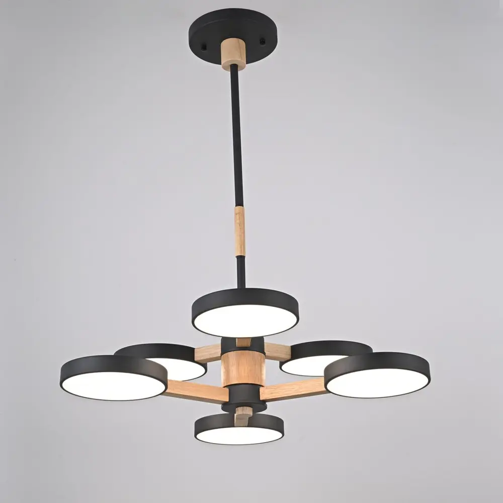 Фото 5 Люстра на штанге светодиодная Imperiumloft Turna Impr_229084-26 25 м² белый свет цвет белый/черный Фото 5 Люстра на штанге светодиодная Imperiumloft Turna Impr_229084-26 25 м² белый свет цвет белый/черный