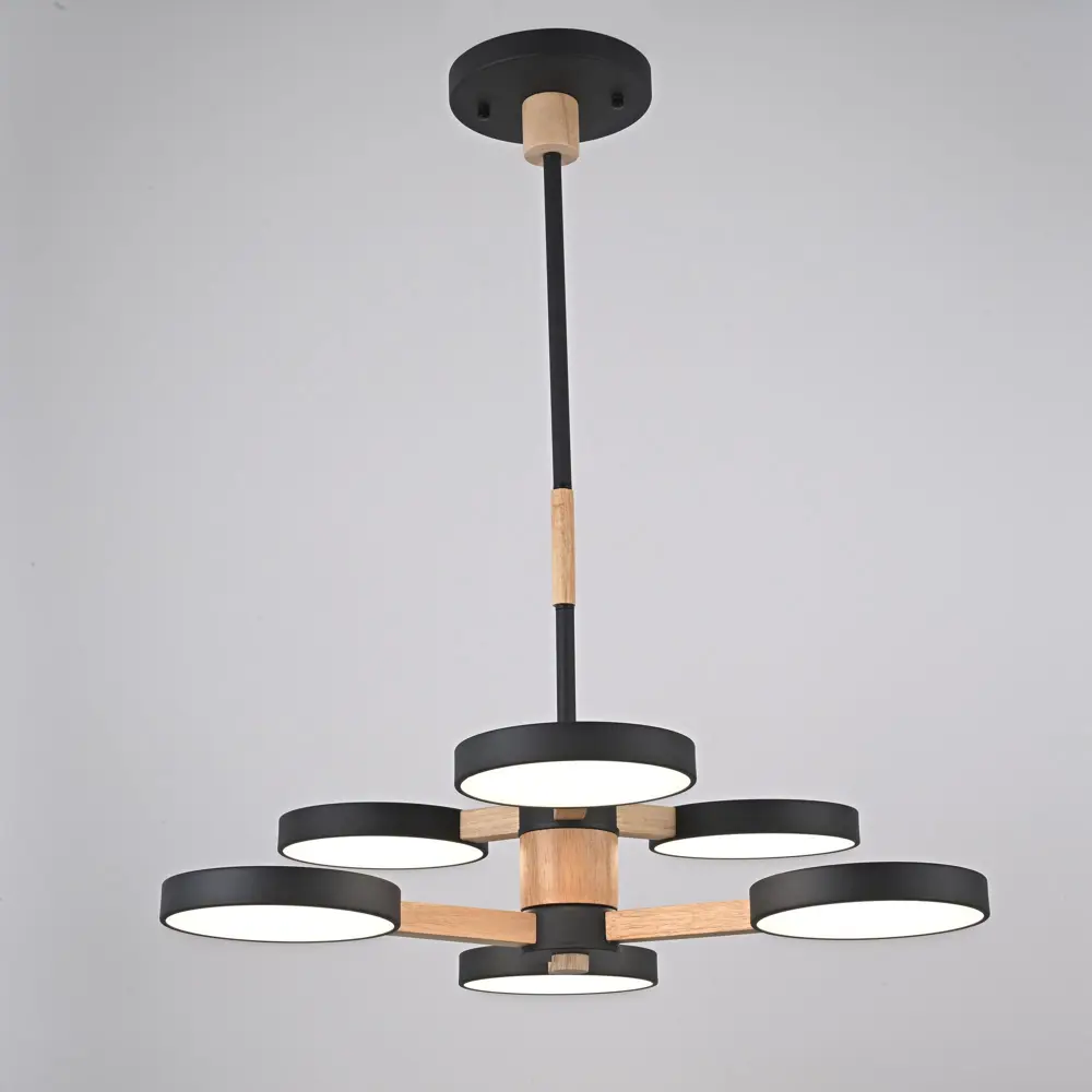 Фото 6 Люстра на штанге светодиодная Imperiumloft Turna Impr_229084-26 25 м² белый свет цвет белый/черный Фото 6 Люстра на штанге светодиодная Imperiumloft Turna Impr_229084-26 25 м² белый свет цвет белый/черный