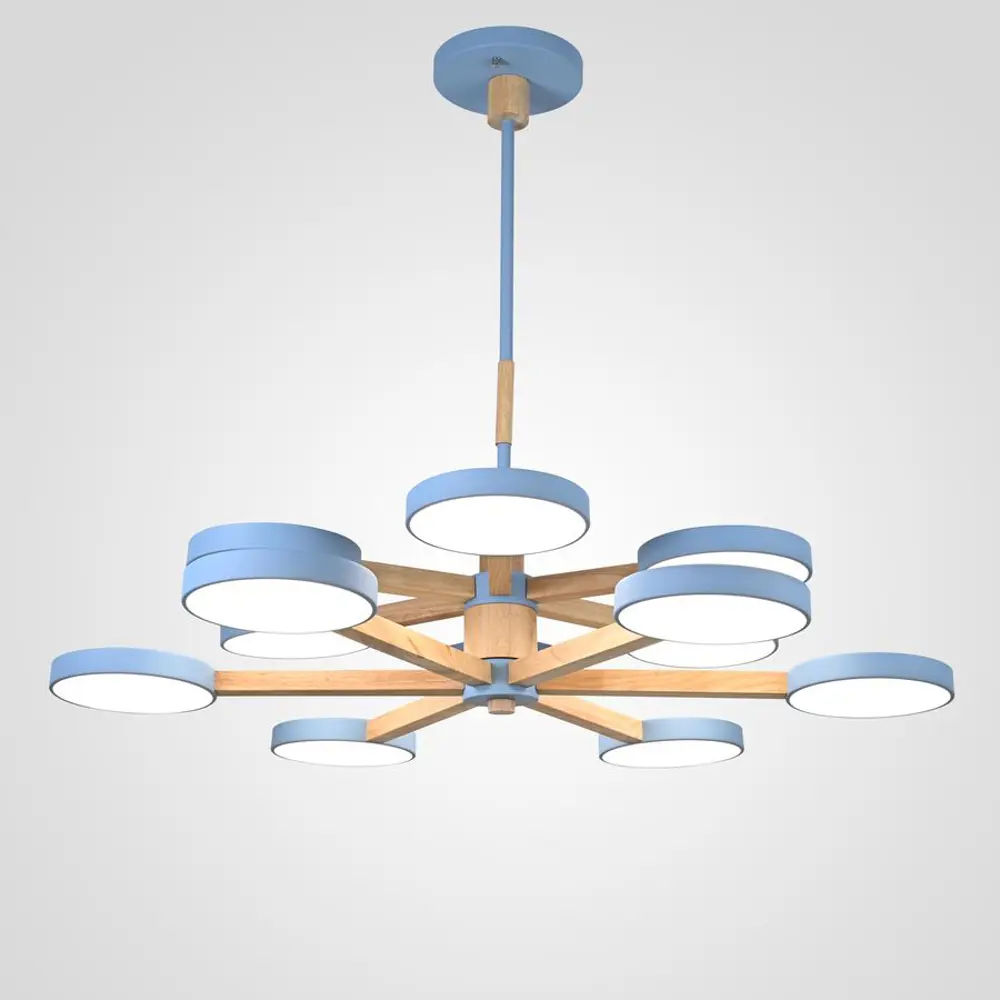 Фото Люстра на штанге светодиодная Imperiumloft Turna Impr_229092-26 40 м² белый свет цвет белый/голубой Фото Люстра на штанге светодиодная Imperiumloft Turna Impr_229092-26 40 м² белый свет цвет белый/голубой