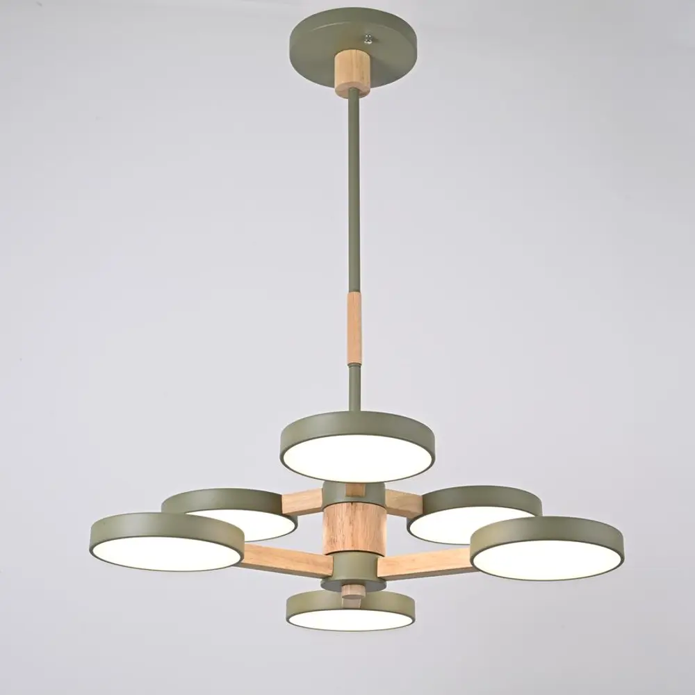 Фото 2 Люстра на штанге светодиодная Imperiumloft Turna Impr_229093-26 25 м² белый свет цвет белый, хаки Фото 2 Люстра на штанге светодиодная Imperiumloft Turna Impr_229093-26 25 м² белый свет цвет белый, хаки