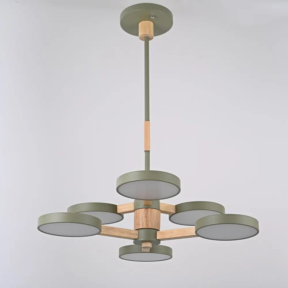 Фото 4 Люстра на штанге светодиодная Imperiumloft Turna Impr_229093-26 25 м² белый свет цвет белый, хаки Фото 4 Люстра на штанге светодиодная Imperiumloft Turna Impr_229093-26 25 м² белый свет цвет белый, хаки