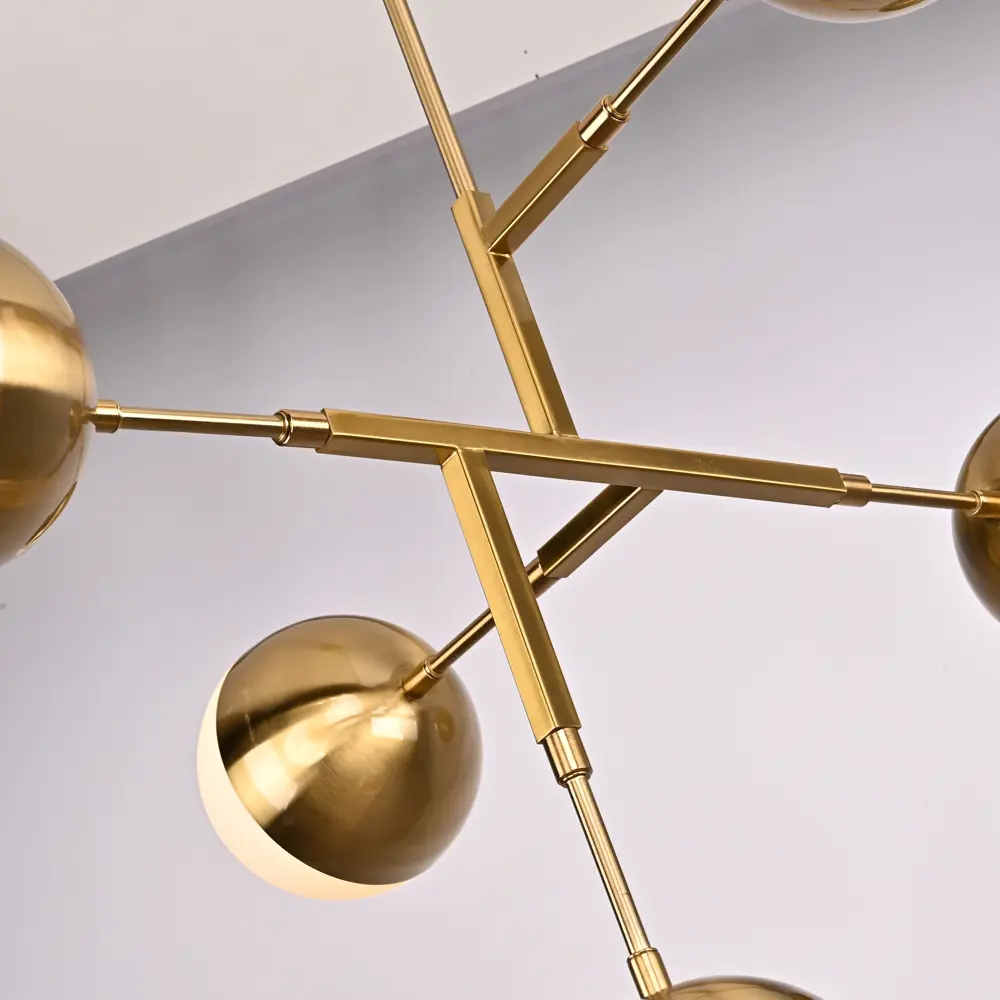 Фото 3 Люстра на штанге Imperiumloft Ball Impr_140552-26 5 ламп 15 м² цвет белый/латунь Фото 3 Люстра на штанге Imperiumloft Ball Impr_140552-26 5 ламп 15 м² цвет белый/латунь