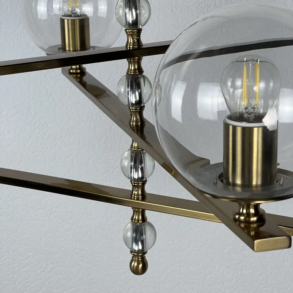 Фото 12 Люстра на штанге Imperiumloft Fondo Impr_140707-26 6 ламп 16 м² цвет прозрачный, золотой Фото 12 Люстра на штанге Imperiumloft Fondo Impr_140707-26 6 ламп 16 м² цвет прозрачный, золотой