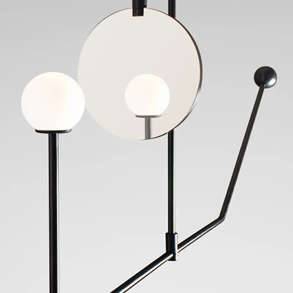 Фото 2 Люстра на штанге Imperiumloft Lines Impr_140823-26 2 лампы 3 м² цвет белый/черный Фото 2 Люстра на штанге Imperiumloft Lines Impr_140823-26 2 лампы 3 м² цвет белый/черный