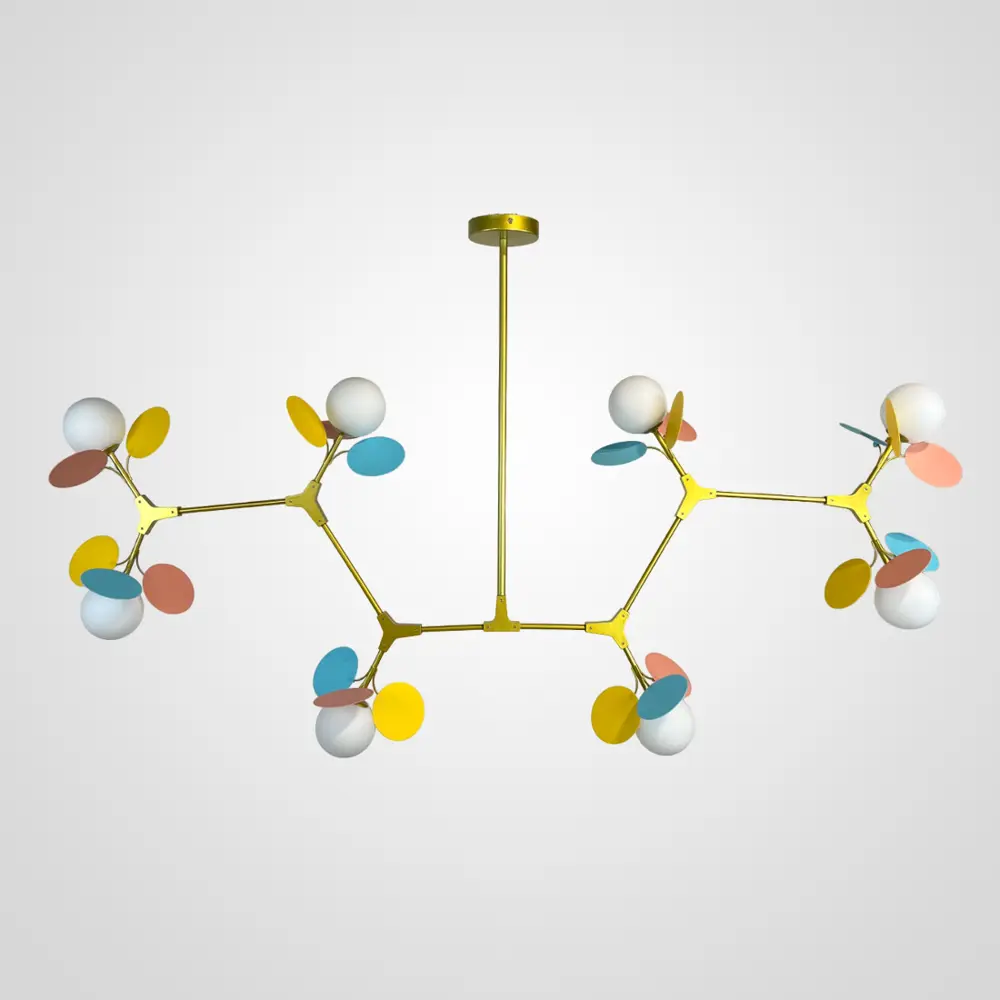 Фото Люстра на штанге Imperiumloft Matisse Impr_151702-26 8 ламп 12 м² цвет белый/разноцветный/золотой Фото Люстра на штанге Imperiumloft Matisse Impr_151702-26 8 ламп 12 м² цвет белый/разноцветный/золотой