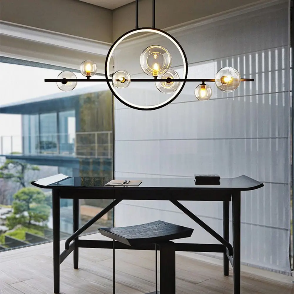 Фото Люстра на штанге Imperiumloft Iona l halo Impr_167515-26 7 ламп 15 м² цвет прозрачный/черный Фото Люстра на штанге Imperiumloft Iona l halo Impr_167515-26 7 ламп 15 м² цвет прозрачный/черный