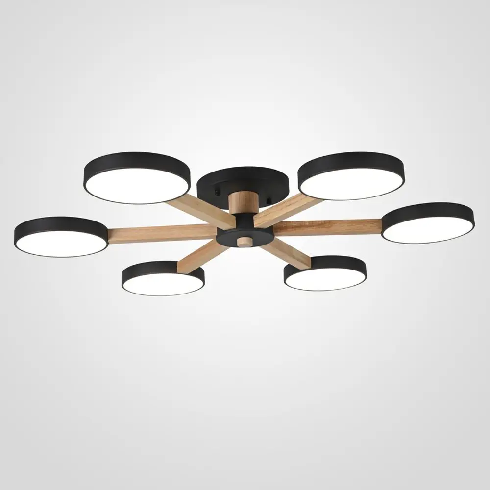 Фото Люстра подвесная светодиодная Imperiumloft Turna black Impr_178336-26 22 м² белый свет цвет черный