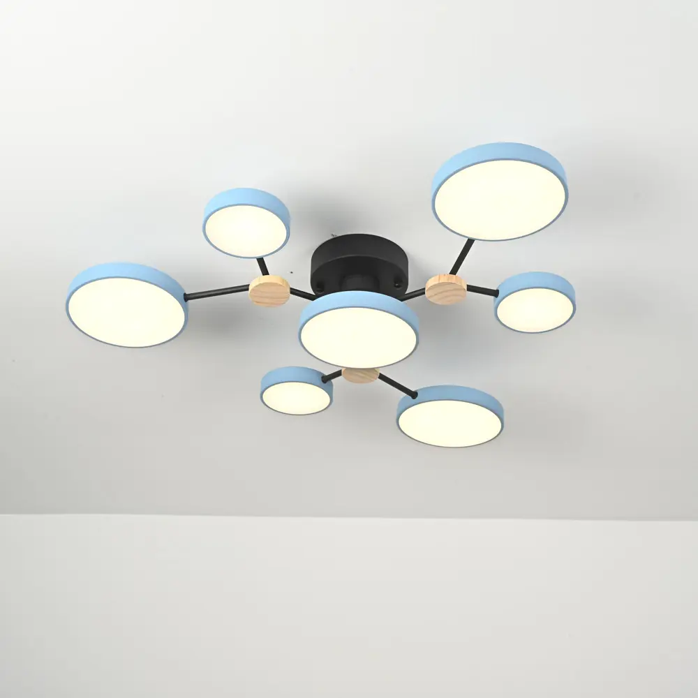 Фото 8 Люстра подвесная светодиодная Imperiumloft Gamma Impr_223774-23 48 м² белый свет цвет белый/голубой