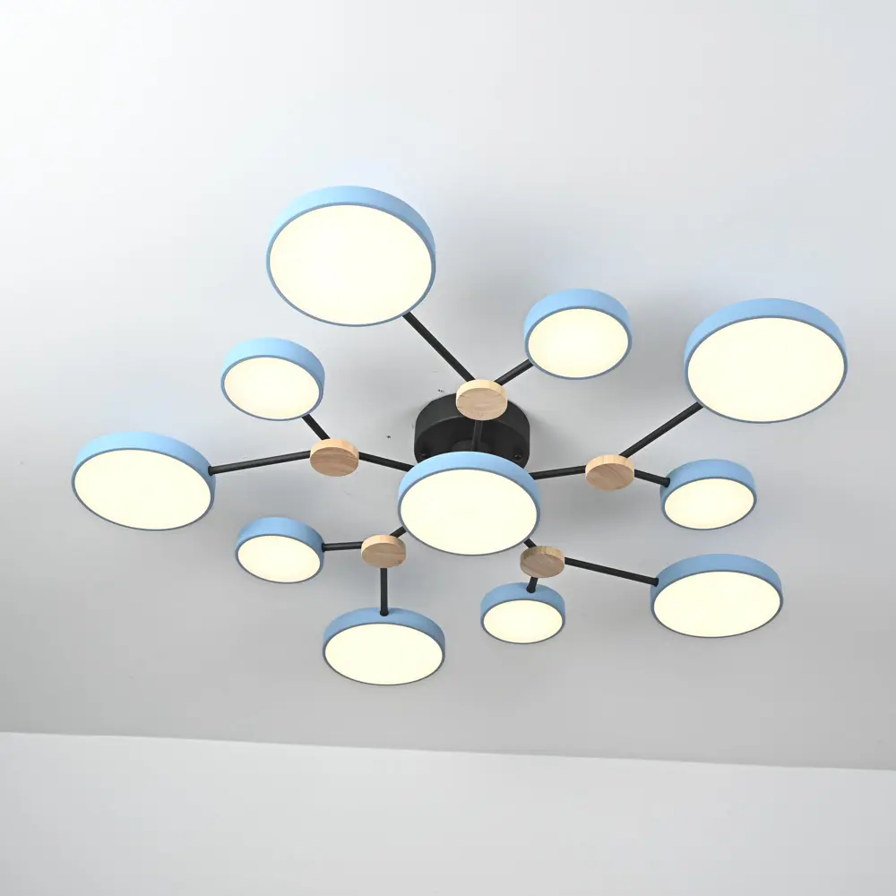 Фото 12 Люстра подвесная светодиодная Imperiumloft Gamma Impr_223776-23 74 м² белый свет цвет белый/голубой