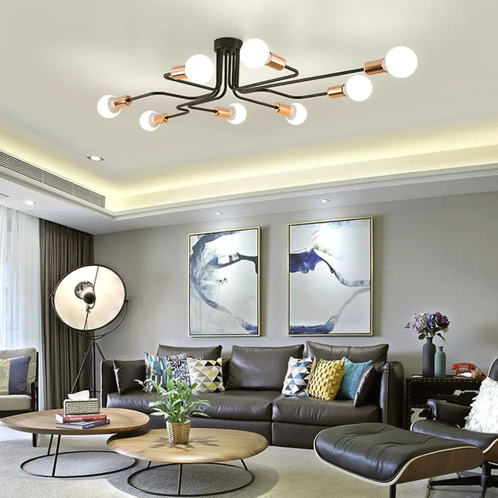 Фото 5 Люстра потолочная Imperiumloft Scheme Impr_102020-26 8 ламп 24 м² цвет черный/латунь