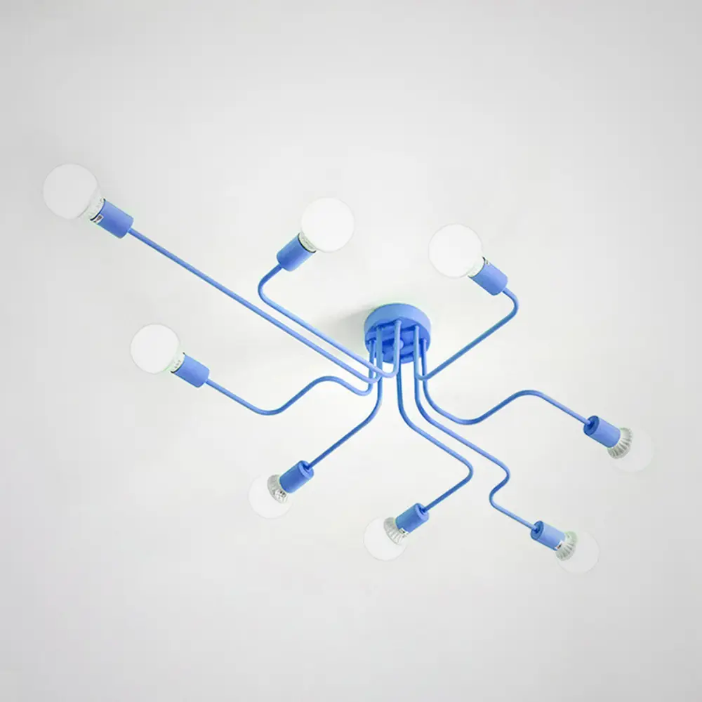 Фото Люстра потолочная Imperiumloft Scheme Impr_102021-26 8 ламп 24 м² цвет синий