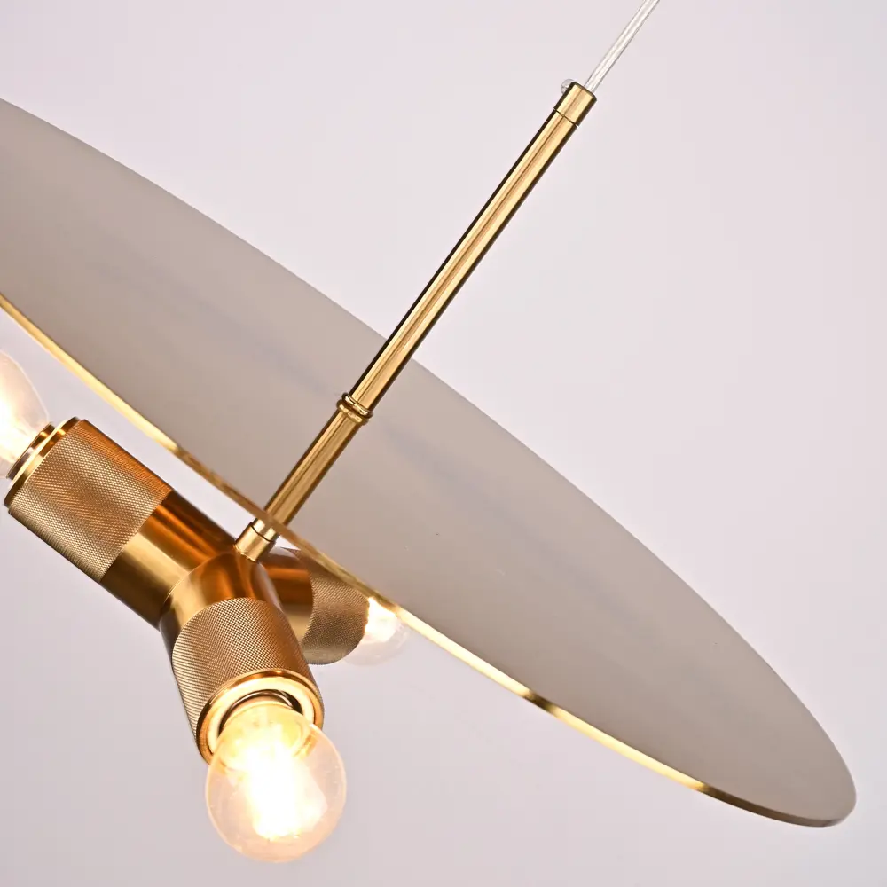 Фото 10 Люстра подвесная Imperiumloft Rh utilitaire disk triple pendant Impr_123646-22 3 ламп 9 м² цвет латунь Фото 10 Люстра подвесная Imperiumloft Rh utilitaire disk triple pendant Impr_123646-22 3 ламп 9 м² цвет латунь