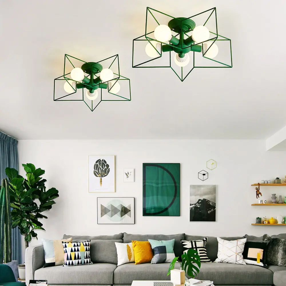 Фото 11 Люстра потолочная Imperiumloft Asteri Impr_178360-26 5 ламп 15 м² цвет розовый