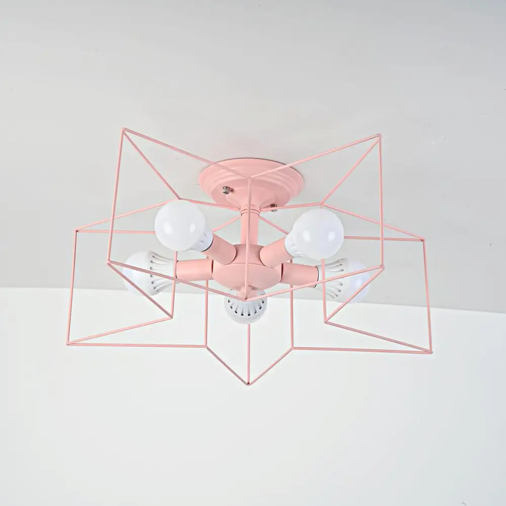 Фото 3 Люстра потолочная Imperiumloft Asteri Impr_178360-26 5 ламп 15 м² цвет розовый