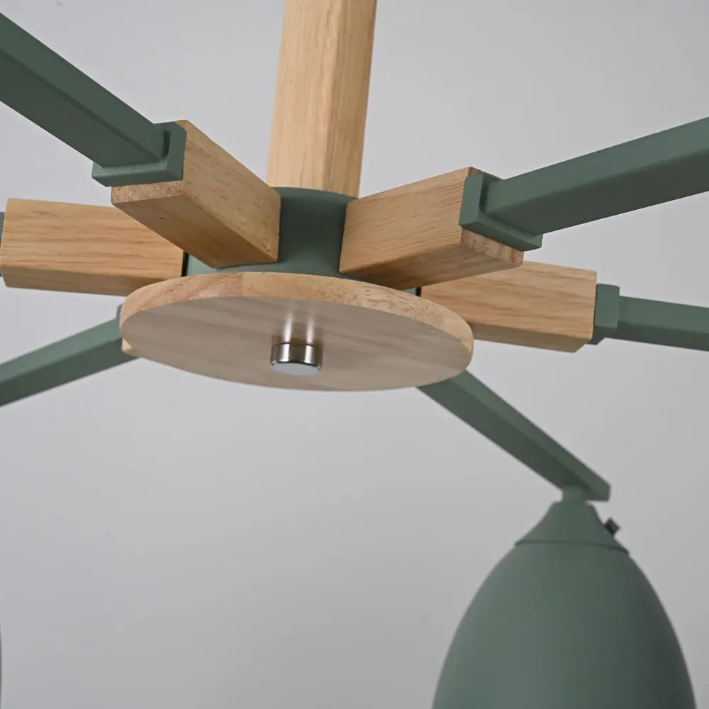 Фото 8 Люстра потолочная Imperiumloft Noa 6 Impr_183467-26 6 ламп 15 м² цвет мятный