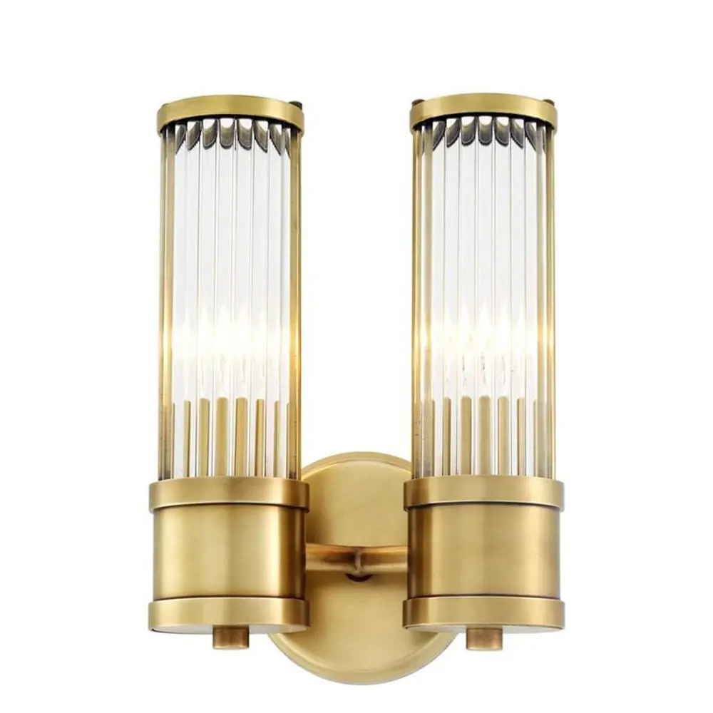 Фото Настенный светильник Imperiumloft Imperium collection claridges duo brass 157018-01 Impr_157018-01 цвет прозрачный/золотой