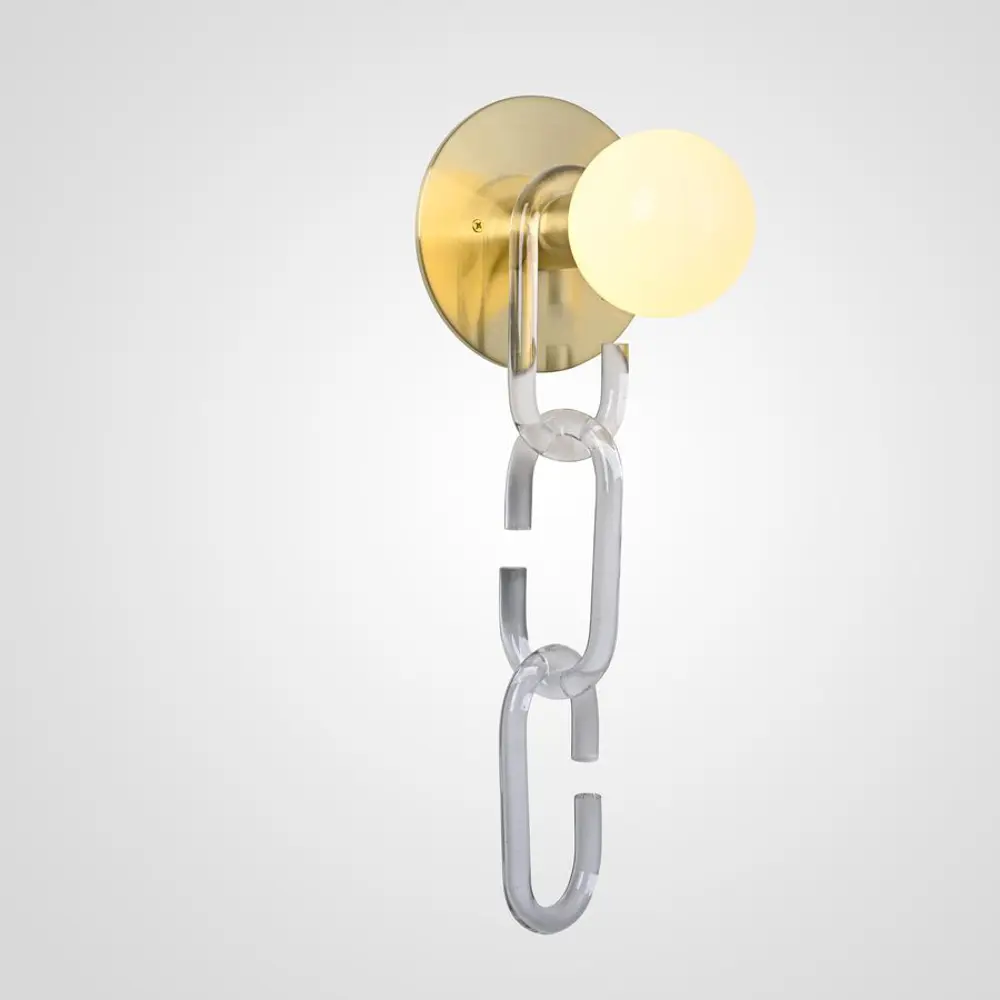 Фото Настенный светильник Imperiumloft Chain wall прозрачный Impr_178089-26 цвет белый/прозрачный Фото Настенный светильник Imperiumloft Chain wall прозрачный Impr_178089-26 цвет белый/прозрачный