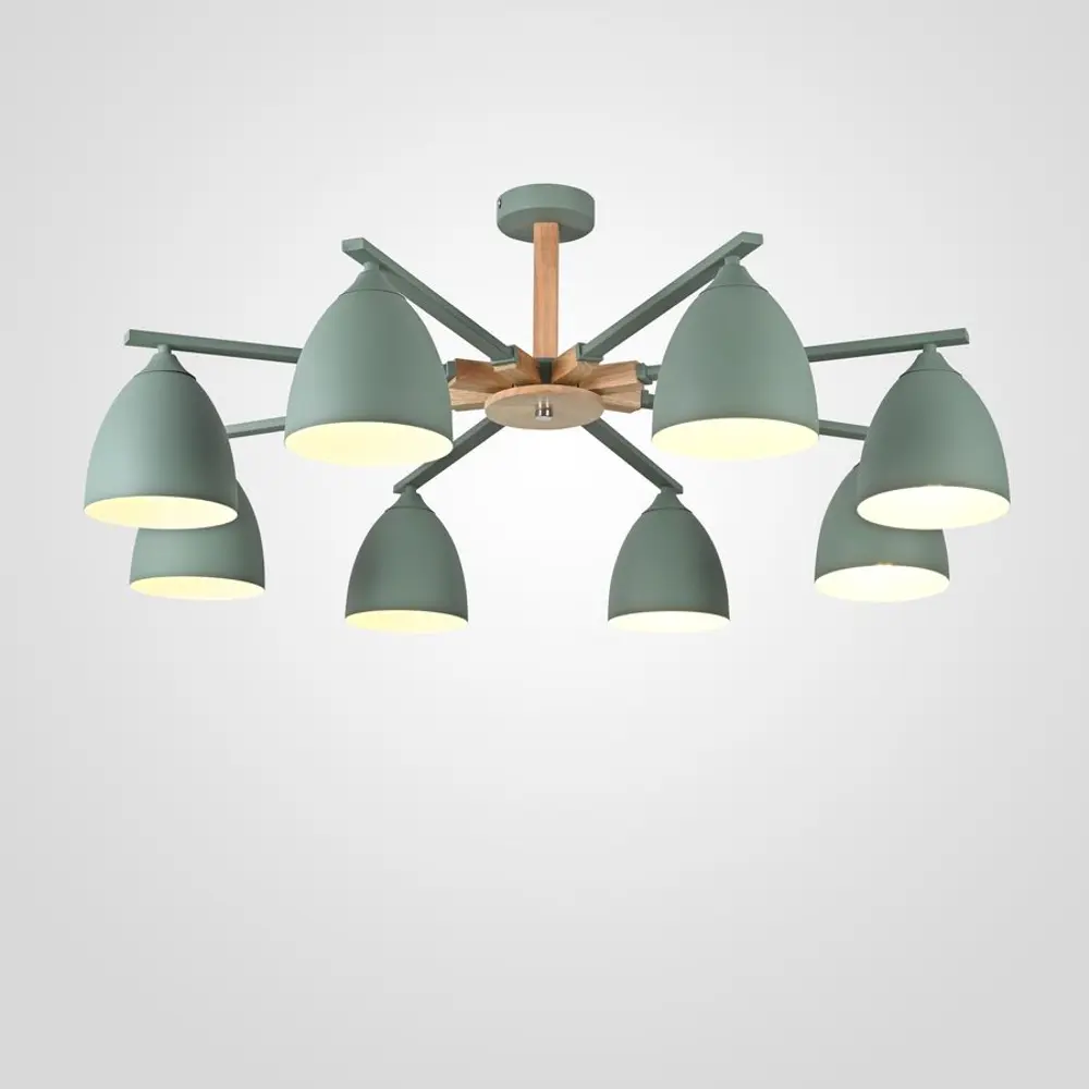 Фото Люстра потолочная Imperiumloft Noa 8 183468-26 8 ламп 25 м² цвет мятный Фото Люстра потолочная Imperiumloft Noa 8 183468-26 8 ламп 25 м² цвет мятный