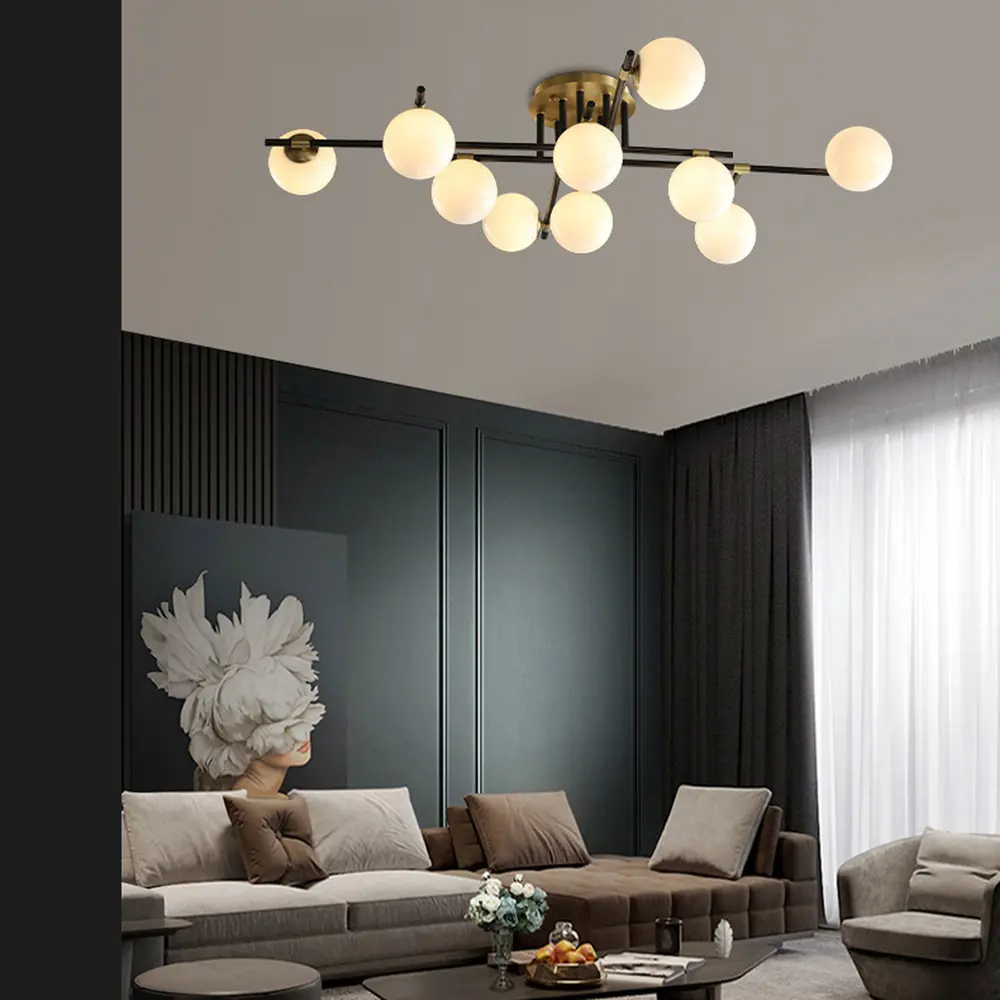 Фото 11 Люстра потолочная Imperiumloft Maryon 207941-23 8 ламп 170 м² цвет белый/черный/латунь Фото 11 Люстра потолочная Imperiumloft Maryon 207941-23 8 ламп 170 м² цвет белый/черный/латунь