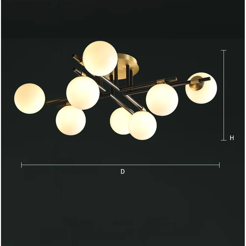 Фото 12 Люстра потолочная Imperiumloft Maryon 207941-23 8 ламп 170 м² цвет белый/черный/латунь Фото 12 Люстра потолочная Imperiumloft Maryon 207941-23 8 ламп 170 м² цвет белый/черный/латунь