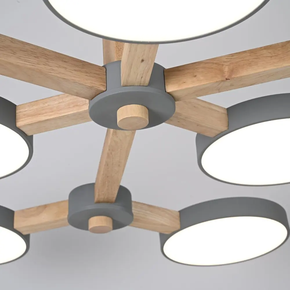 Фото 5 Люстра подвесная светодиодная Imperiumloft Turna 178305-26 45 м² белый свет цвет дерево, серый Фото 5 Люстра подвесная светодиодная Imperiumloft Turna 178305-26 45 м² белый свет цвет дерево, серый