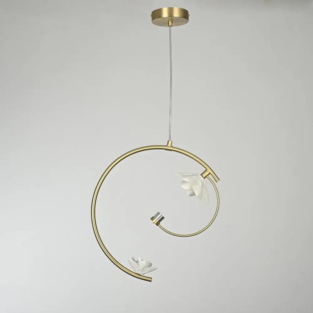 Фото 2 Светильник подвесной светодиодный Imperiumloft Magnolia 228975-26 2 м² теплый белый свет цвет латунь