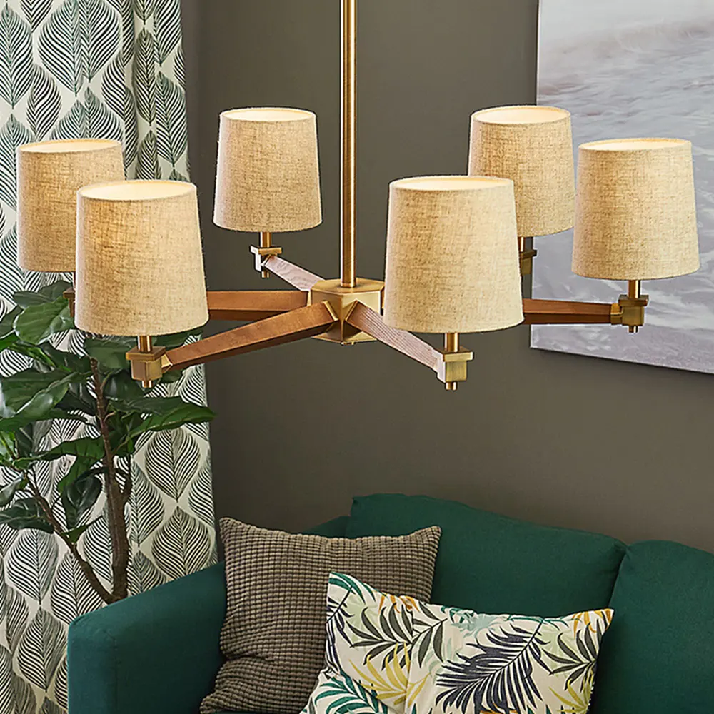 Фото 16 Люстра на штанге Imperiumloft Jorgenson 203574-26 6 ламп 18 м² цвет белый/темное дерево/золотой Фото 16 Люстра на штанге Imperiumloft Jorgenson 203574-26 6 ламп 18 м² цвет белый/темное дерево/золотой