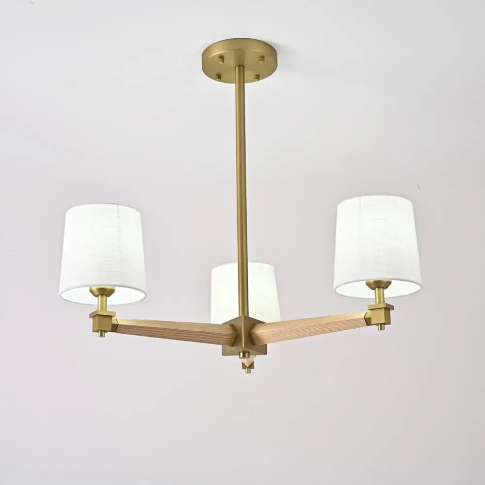 Фото 2 Люстра на штанге Imperiumloft Jorgenson 203578-26 3 ламп 9 м² цвет белый, светлое дерево, золотой Фото 2 Люстра на штанге Imperiumloft Jorgenson 203578-26 3 ламп 9 м² цвет белый, светлое дерево, золотой