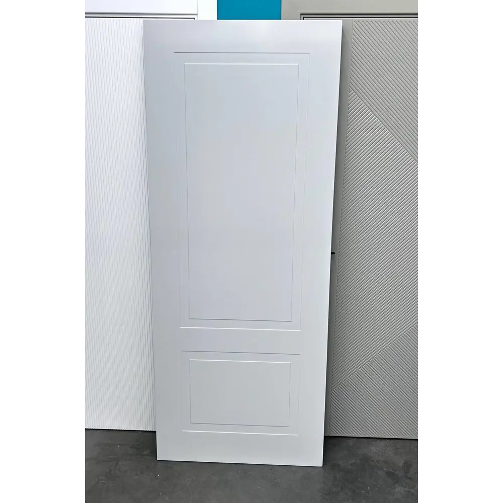 Фото 3 Комплект межкомнатной двери Wanmark Стефани-2 глухая 80х200см эмаль цвет RAL 7047 без замка и петель