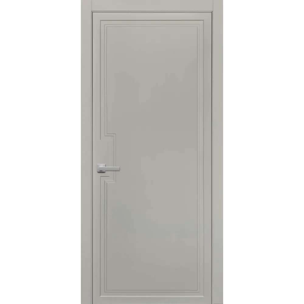 Фото 4 Комплект межкомнатной двери Двери регионов М29 глухая 80х200см эмаль цвет галечный серый без замка и петель