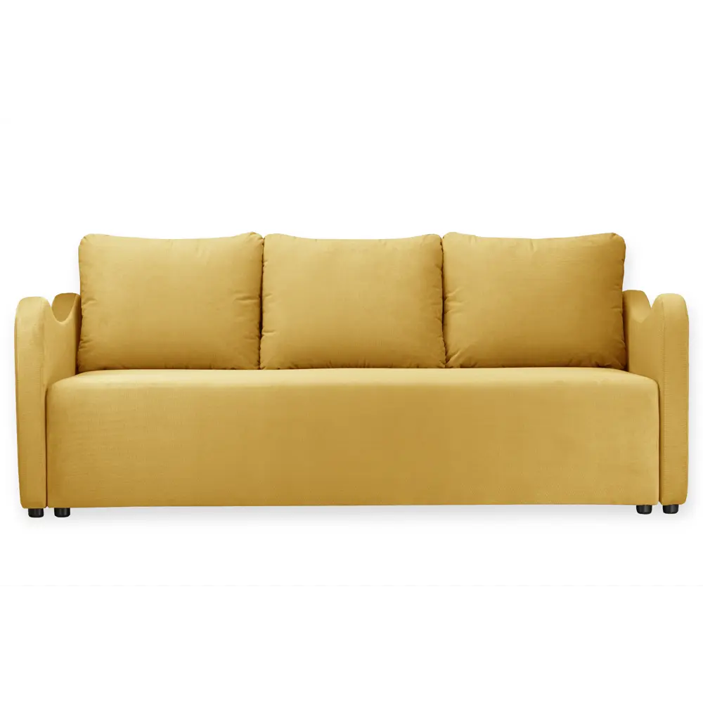 Фото 2 Диван Ramart Design Мокко 80622982 210x85x100 см велюр цвет жёлтый/золотой