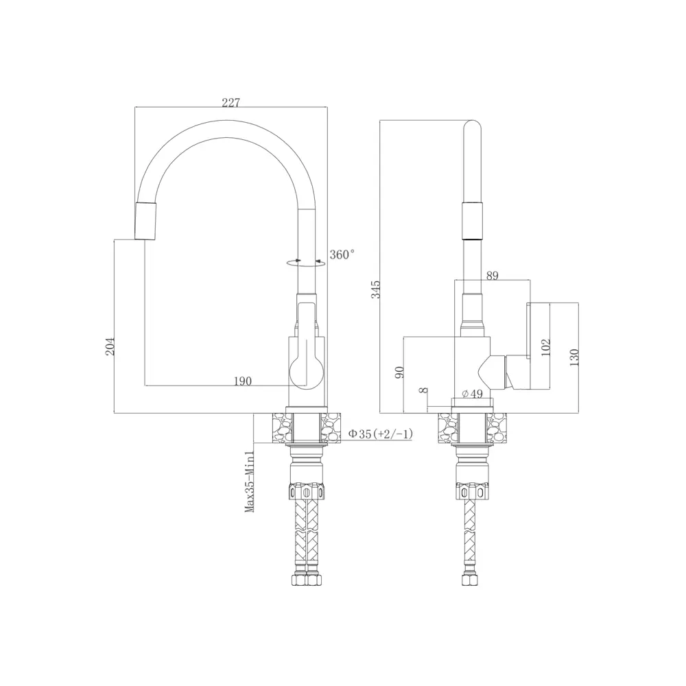 Фото 12 Смеситель для кухни Agger A3100555 гибкий излив 20.4 см цвет оружейная сталь Фото 12 Смеситель для кухни Agger A3100555 гибкий излив 20.4 см цвет оружейная сталь