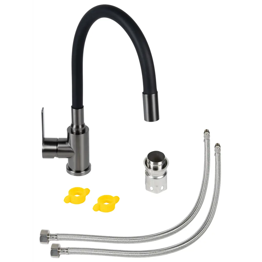 Фото 11 Смеситель для кухни Agger A3100555 гибкий излив 20.4 см цвет оружейная сталь Фото 11 Смеситель для кухни Agger A3100555 гибкий излив 20.4 см цвет оружейная сталь